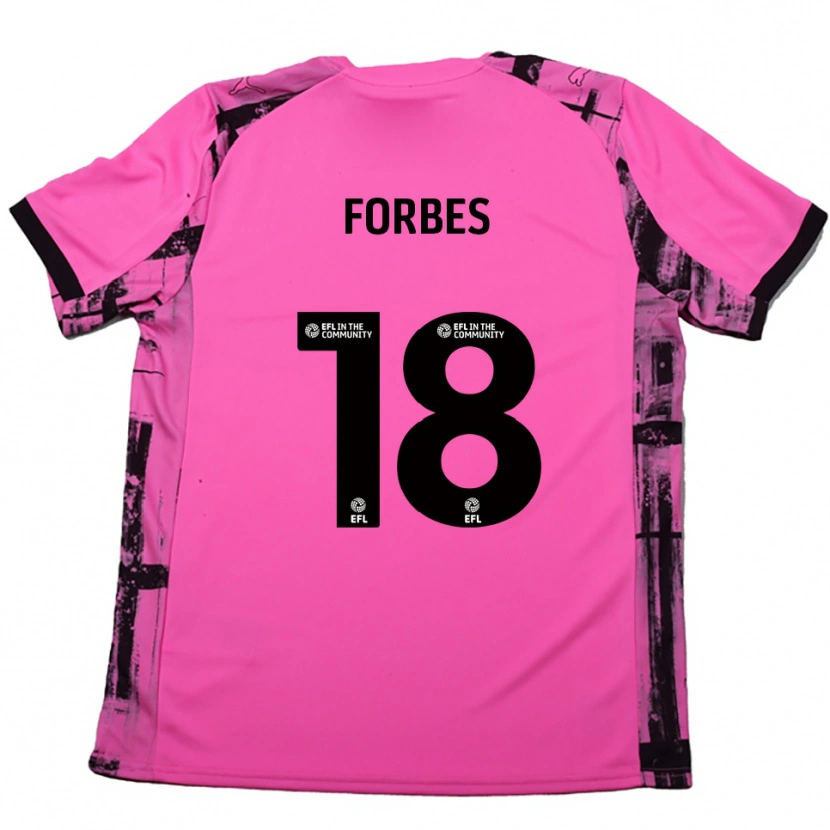 Danxen Herren Michael Forbes #18 Rosenrot Schwarz Auswärtstrikot Trikot 2025/26 T-Shirt Österreich