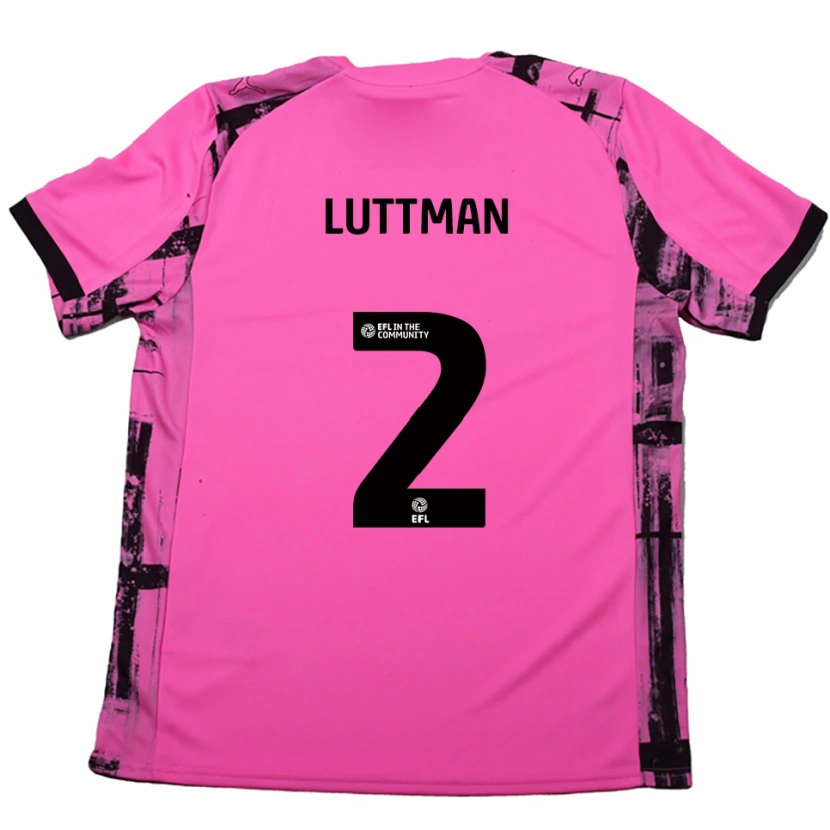 Danxen Herren Bianca Luttman #2 Rosenrot Schwarz Auswärtstrikot Trikot 2025/26 T-Shirt Österreich