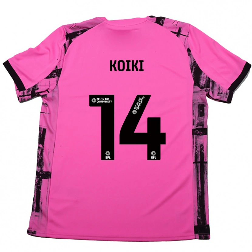 Danxen Herren Ali Koiki #14 Rosenrot Schwarz Auswärtstrikot Trikot 2025/26 T-Shirt Österreich