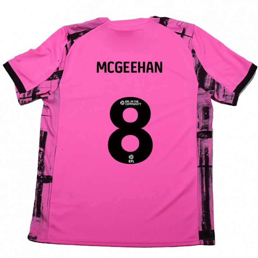 Danxen Herren Cameron Mcgeehan #8 Rosenrot Schwarz Auswärtstrikot Trikot 2025/26 T-Shirt Österreich