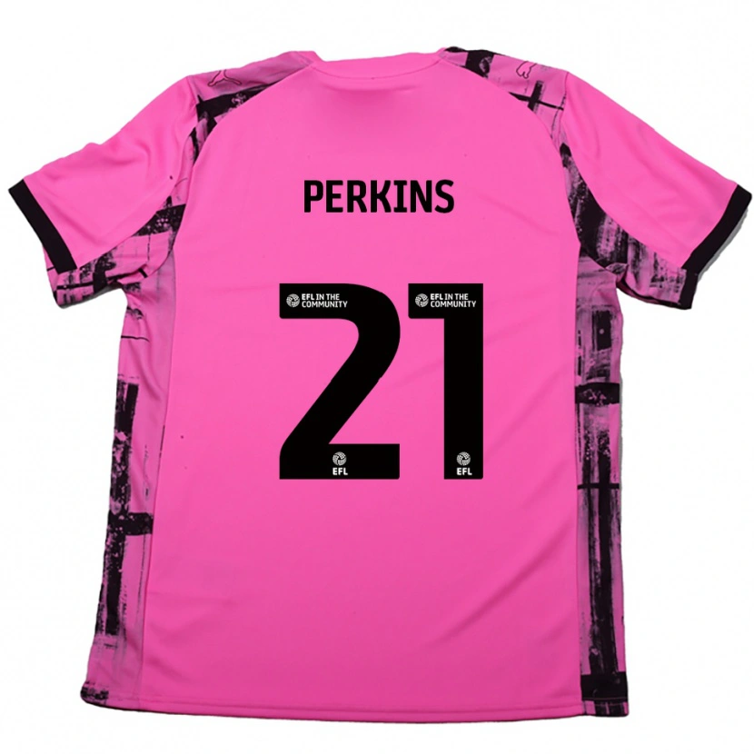 Danxen Herren Jack Perkins #21 Rosenrot Schwarz Auswärtstrikot Trikot 2025/26 T-Shirt Österreich
