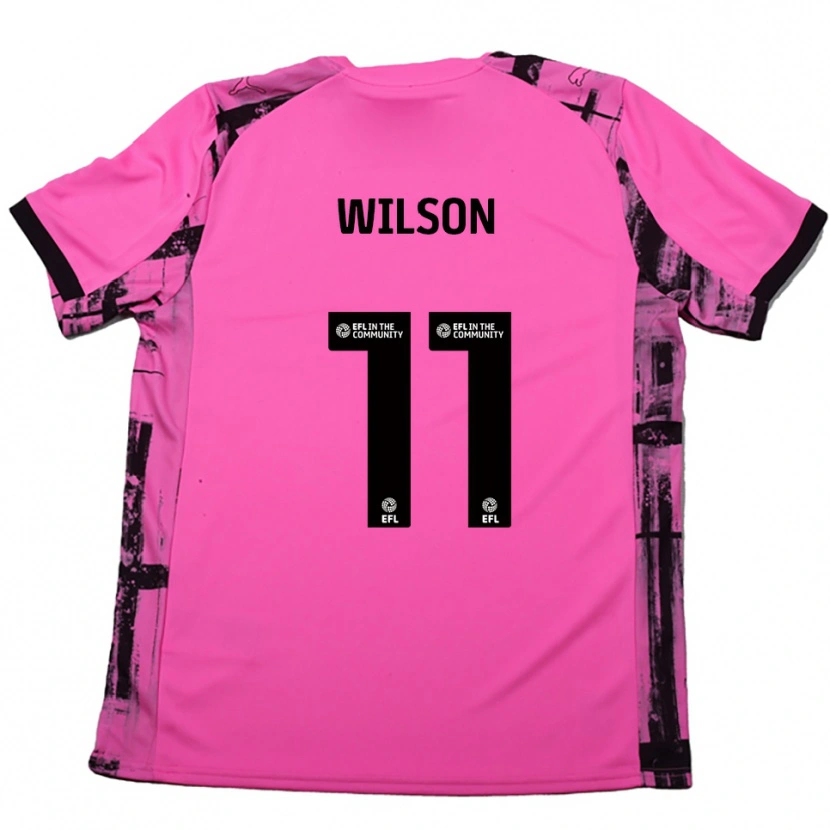 Danxen Herren James Wilson #11 Rosenrot Schwarz Auswärtstrikot Trikot 2025/26 T-Shirt Österreich
