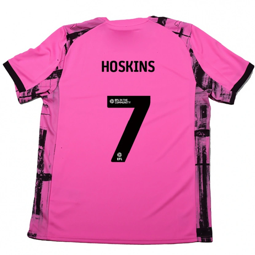 Danxen Herren Sam Hoskins #7 Rosenrot Schwarz Auswärtstrikot Trikot 2025/26 T-Shirt Österreich