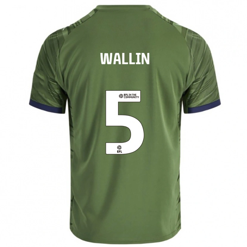 Danxen Herren Oscar Wallin #5 Grün Weiß Auswärtstrikot Trikot 2025/26 T-Shirt Österreich