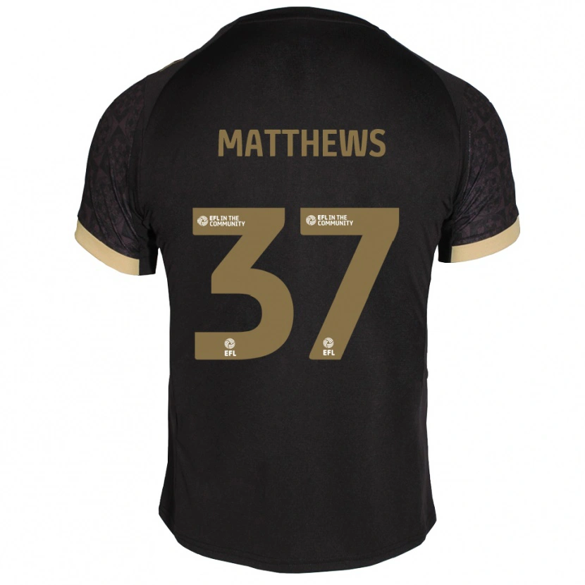 Danxen Herren Jack Matthews #37 Schwarz Gold Auswärtstrikot Trikot 2025/26 T-Shirt Österreich