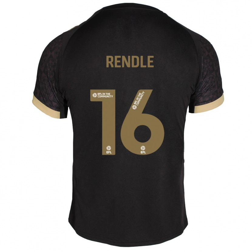 Danxen Herren Jared Rendle #16 Schwarz Gold Auswärtstrikot Trikot 2025/26 T-Shirt Österreich