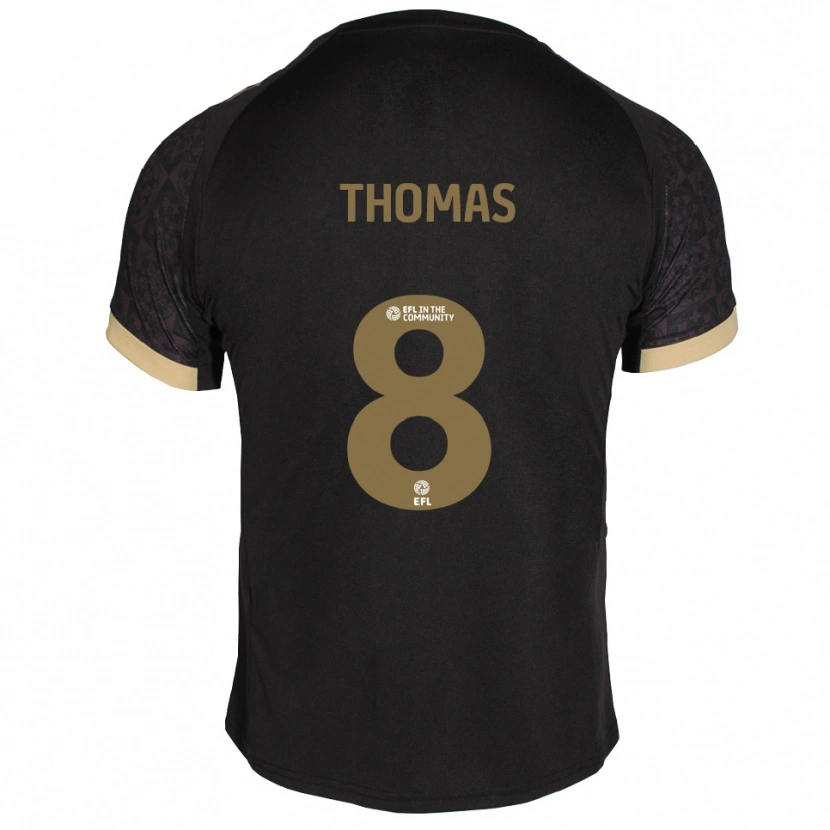 Danxen Herren Lewis Thomas #8 Schwarz Gold Auswärtstrikot Trikot 2025/26 T-Shirt Österreich