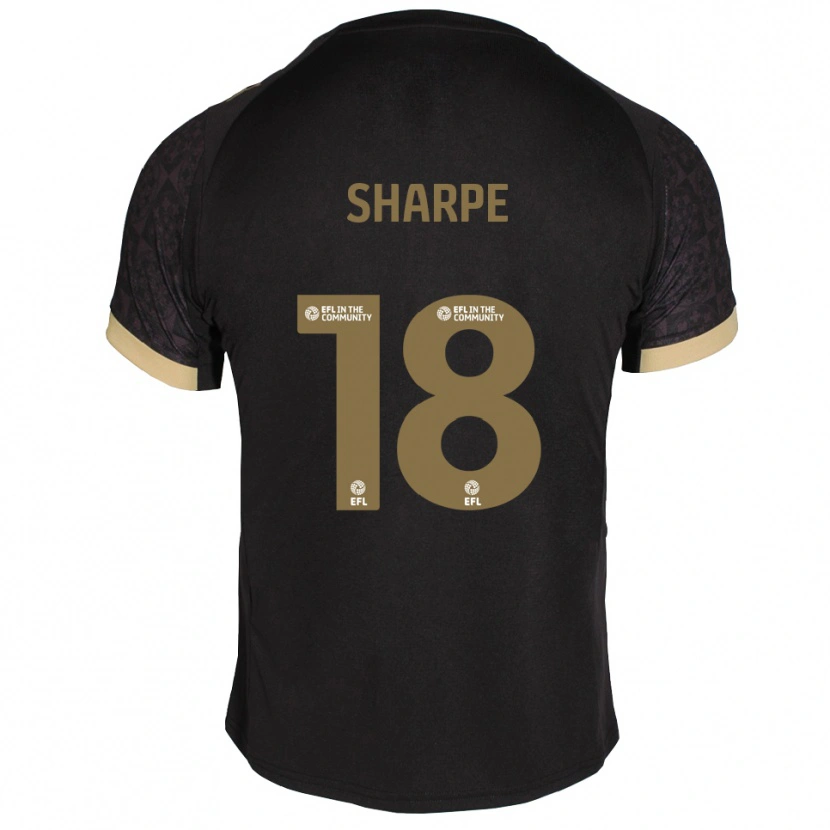 Danxen Herren James Sharpe #18 Schwarz Gold Auswärtstrikot Trikot 2025/26 T-Shirt Österreich