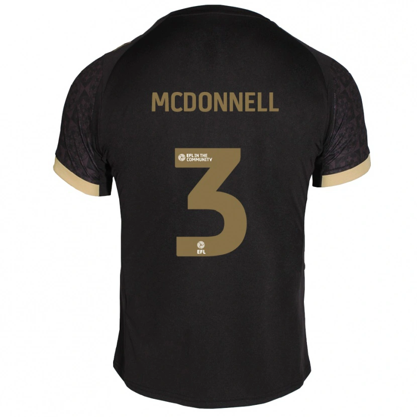 Danxen Herren Rosie Mcdonnell #3 Schwarz Gold Auswärtstrikot Trikot 2025/26 T-Shirt Österreich