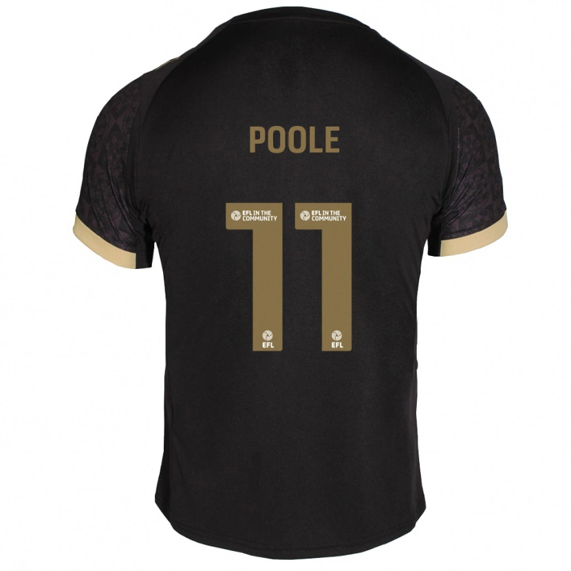 Danxen Herren Fletcher Poole #11 Schwarz Gold Auswärtstrikot Trikot 2025/26 T-Shirt Österreich