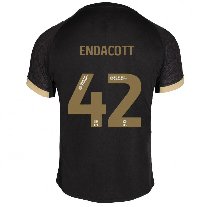 Danxen Herren Jack Endacott #42 Schwarz Gold Auswärtstrikot Trikot 2025/26 T-Shirt Österreich
