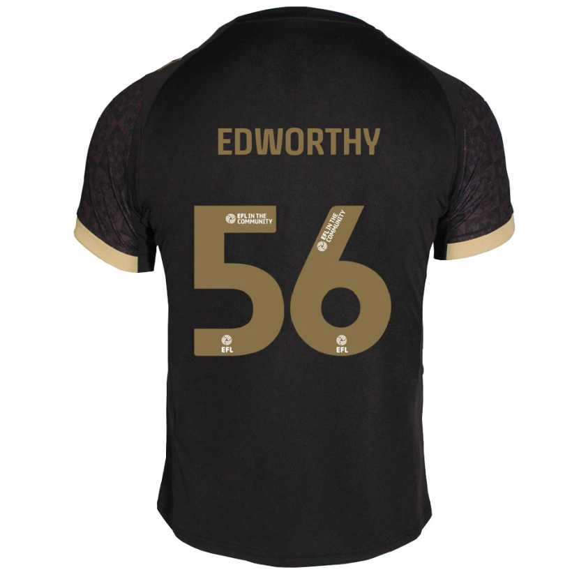 Danxen Herren Kieran Edworthy #56 Schwarz Gold Auswärtstrikot Trikot 2025/26 T-Shirt Österreich