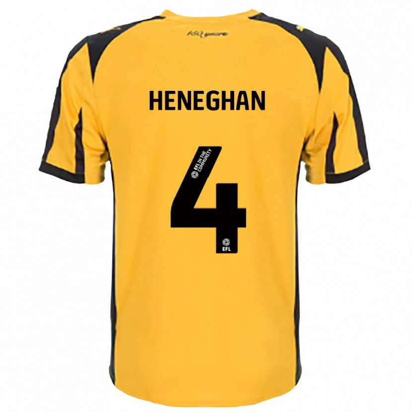 Danxen Herren Ben Heneghan #4 Orange Schwarz Auswärtstrikot Trikot 2025/26 T-Shirt Österreich