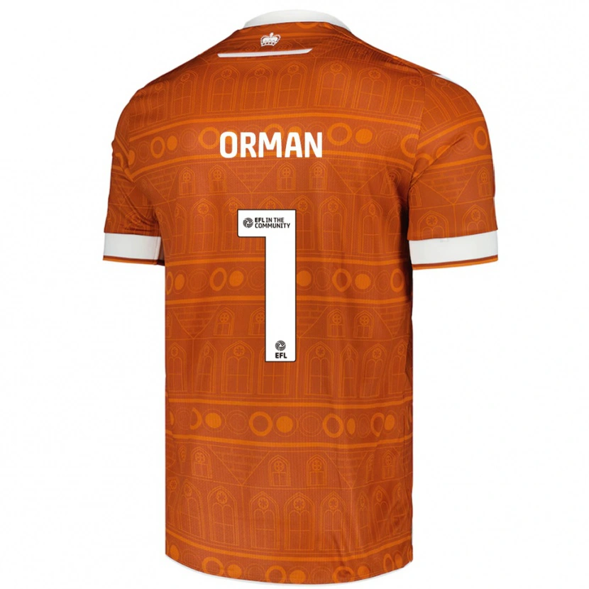 Danxen Herren Emily Orman #1 Orange Weiß Auswärtstrikot Trikot 2025/26 T-Shirt Österreich
