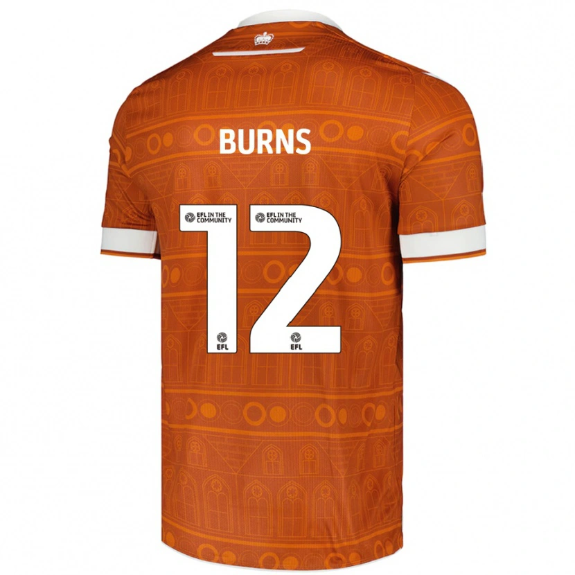 Danxen Herren Finley Burns #12 Orange Weiß Auswärtstrikot Trikot 2025/26 T-Shirt Österreich