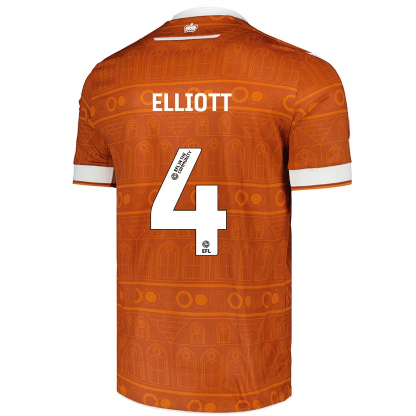 Danxen Herren Ben Elliott #4 Orange Weiß Auswärtstrikot Trikot 2025/26 T-Shirt Österreich