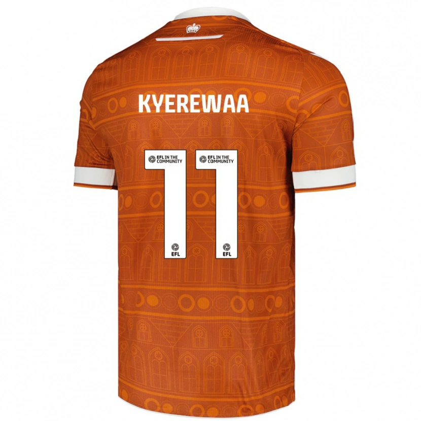 Danxen Herren Daniel Kyerewaa #11 Orange Weiß Auswärtstrikot Trikot 2025/26 T-Shirt Österreich
