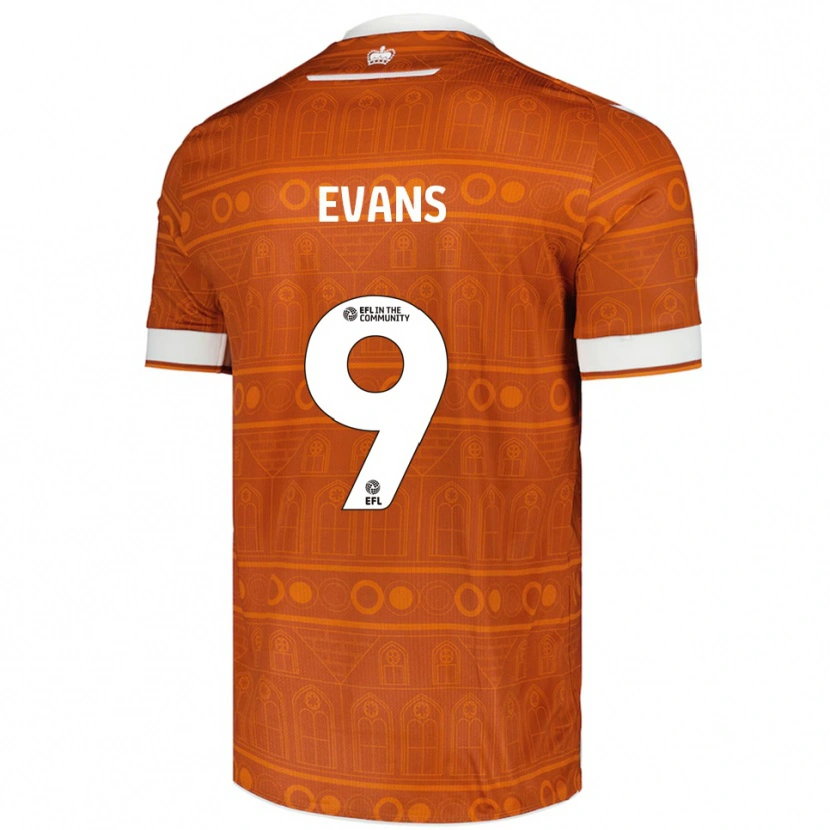Danxen Herren Reece Evans #9 Orange Weiß Auswärtstrikot Trikot 2025/26 T-Shirt Österreich