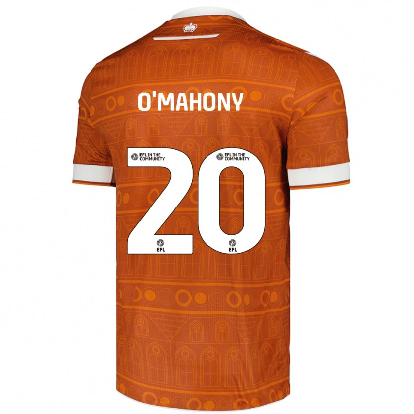 Danxen Herren Mark O'mahony #20 Orange Weiß Auswärtstrikot Trikot 2025/26 T-Shirt Österreich