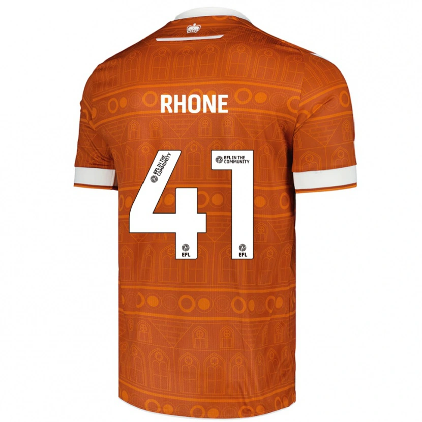 Danxen Herren Harrison Rhone #41 Orange Weiß Auswärtstrikot Trikot 2025/26 T-Shirt Österreich