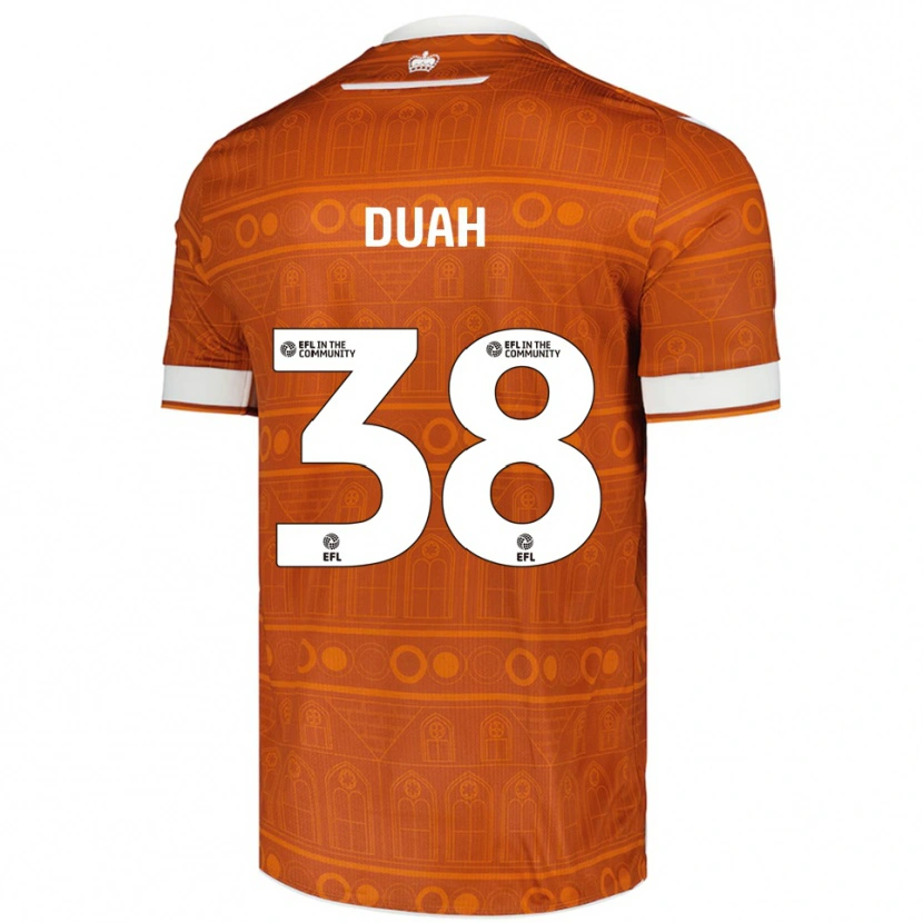 Danxen Herren Philip Duah #38 Orange Weiß Auswärtstrikot Trikot 2025/26 T-Shirt Österreich