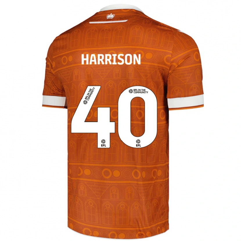 Danxen Herren Sam Harrison #40 Orange Weiß Auswärtstrikot Trikot 2025/26 T-Shirt Österreich