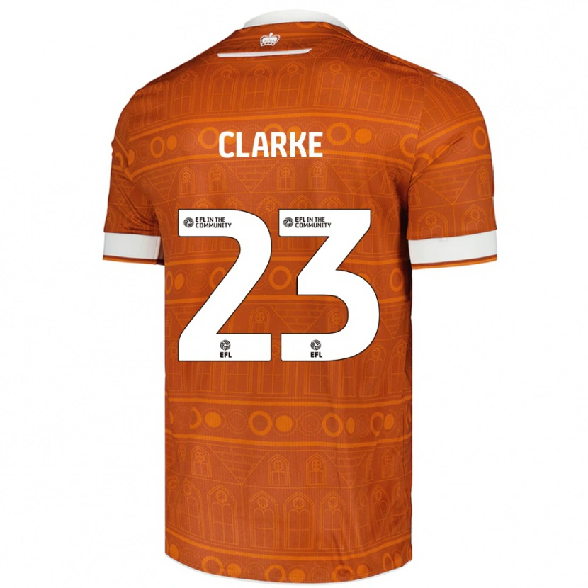Danxen Herren John Clarke #23 Orange Weiß Auswärtstrikot Trikot 2025/26 T-Shirt Österreich