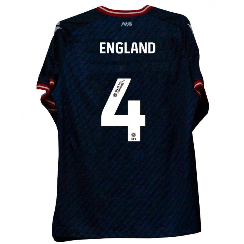 Danxen Herren Riley England #4 Marine Rot Auswärtstrikot Trikot 2025/26 T-Shirt Österreich