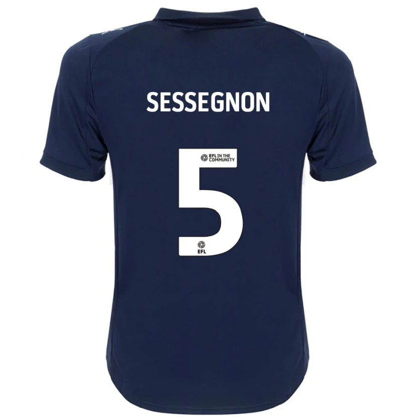 Danxen Herren Steven Sessegnon #5 Marine Weiß Auswärtstrikot Trikot 2025/26 T-Shirt Österreich