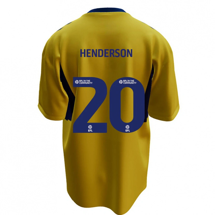 Danxen Herren Ewan Henderson #20 Gelb Blau Auswärtstrikot Trikot 2025/26 T-Shirt Österreich