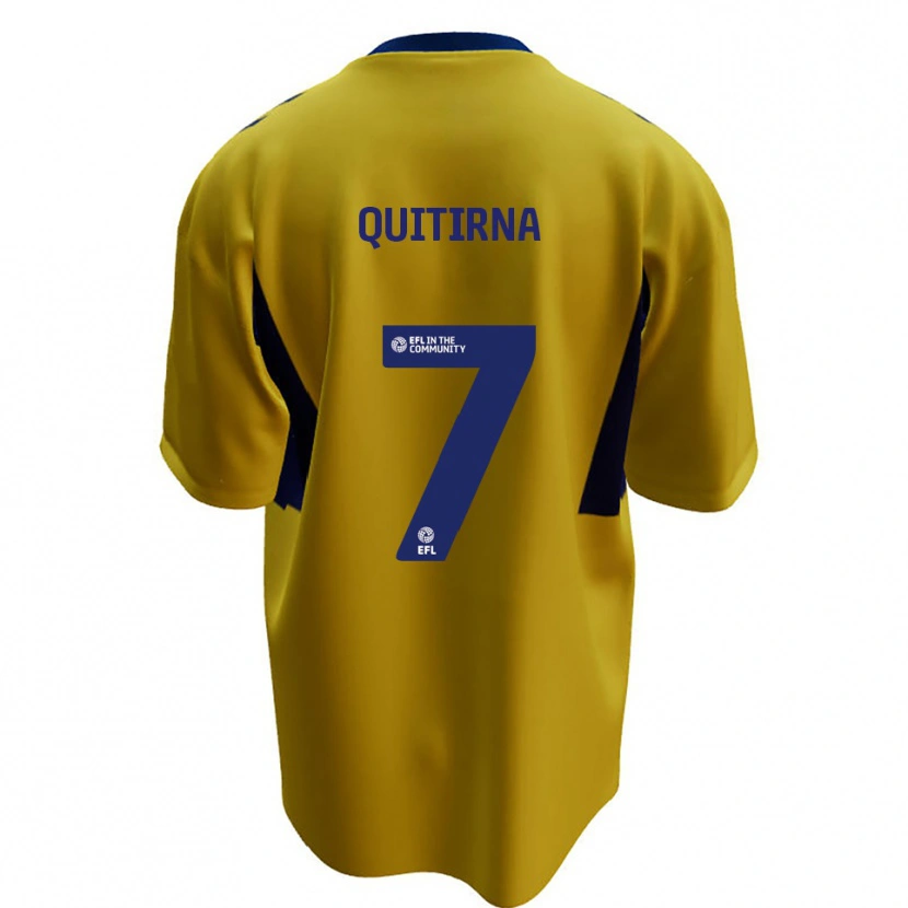 Danxen Herren Armando Quitirna #7 Gelb Blau Auswärtstrikot Trikot 2025/26 T-Shirt Österreich