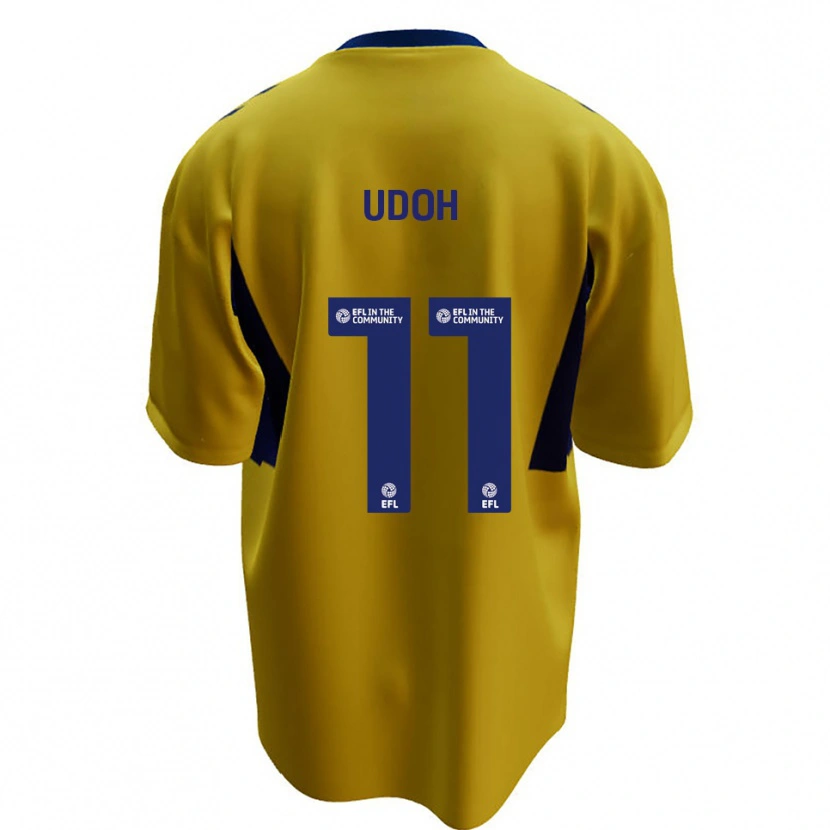 Danxen Herren Daniel Udoh #11 Gelb Blau Auswärtstrikot Trikot 2025/26 T-Shirt Österreich