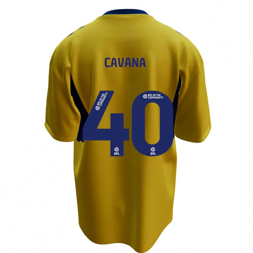 Danxen Herren Max Cavana #40 Gelb Blau Auswärtstrikot Trikot 2025/26 T-Shirt Österreich