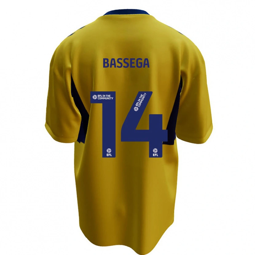 Danxen Herren Nsemi Bassega #14 Gelb Blau Auswärtstrikot Trikot 2025/26 T-Shirt Österreich