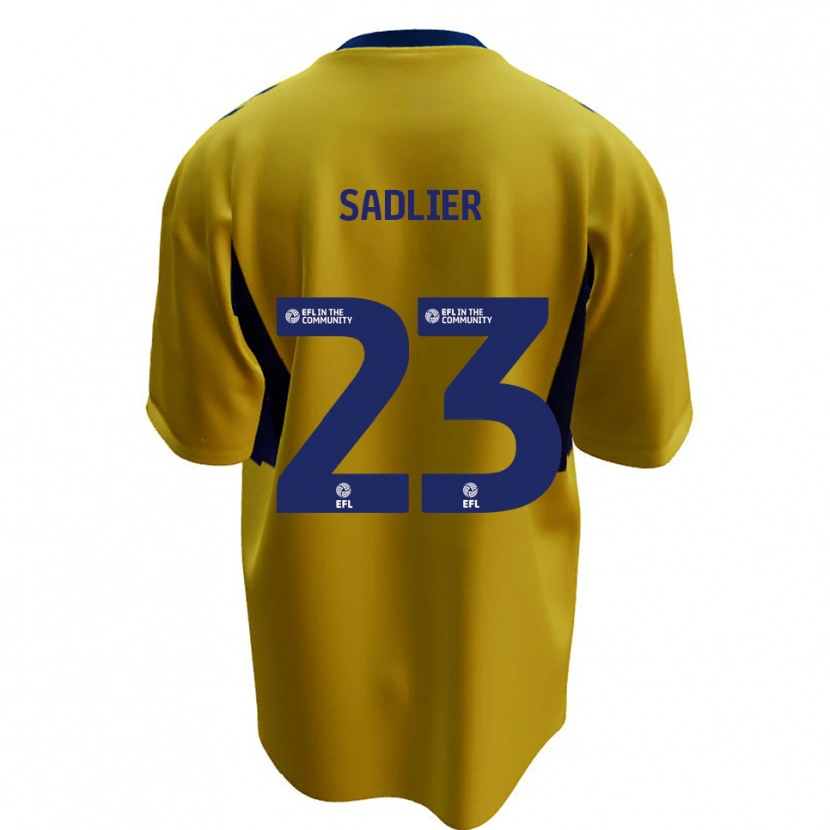 Danxen Herren Kieran Sadlier #23 Gelb Blau Auswärtstrikot Trikot 2025/26 T-Shirt Österreich