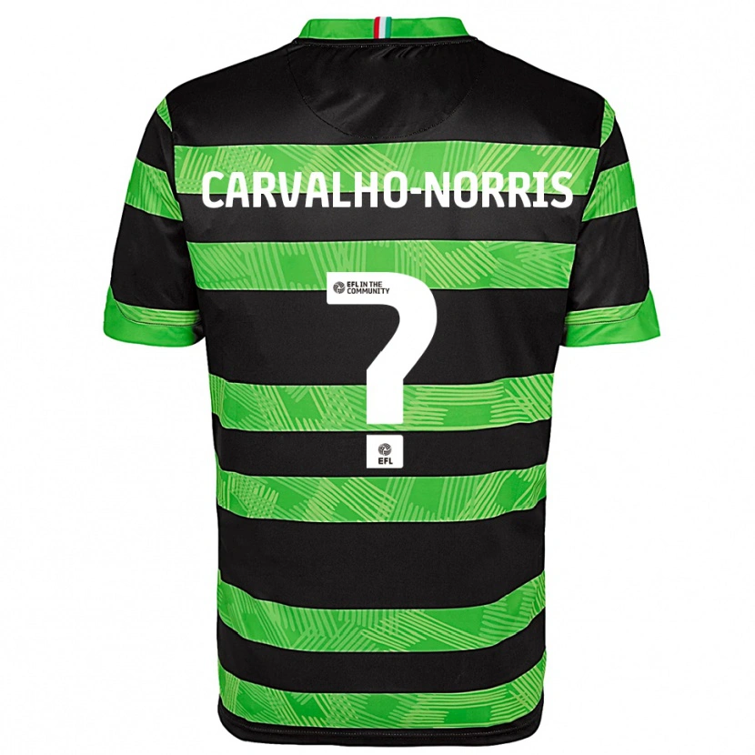 Danxen Herren Tom Carvalho-Norris #0 Schwarz Grün Auswärtstrikot Trikot 2025/26 T-Shirt Österreich
