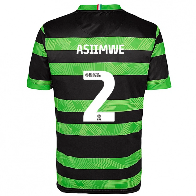 Danxen Herren Nathan Asiimwe #2 Schwarz Grün Auswärtstrikot Trikot 2025/26 T-Shirt Österreich