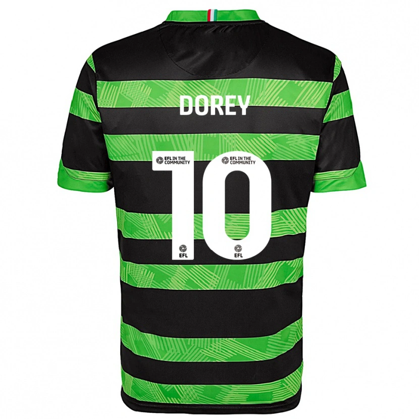 Danxen Herren Ellie Dorey #10 Schwarz Grün Auswärtstrikot Trikot 2025/26 T-Shirt Österreich