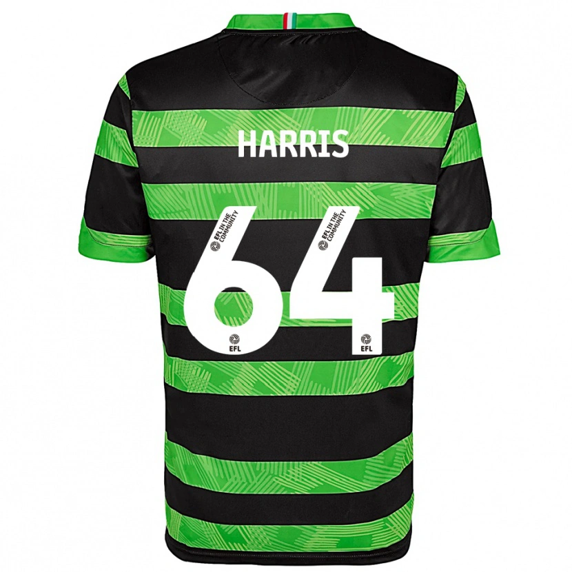 Danxen Herren Conor Harris #64 Schwarz Grün Auswärtstrikot Trikot 2025/26 T-Shirt Österreich