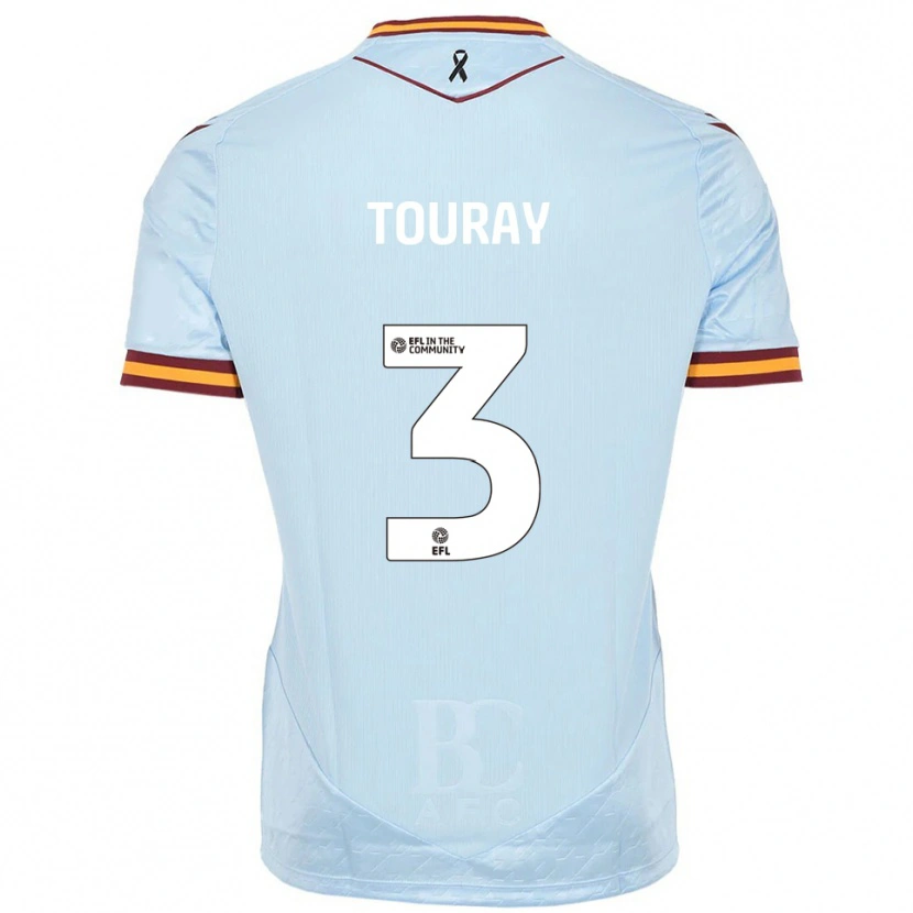 Danxen Herren Ibou Touray #3 Himmelblau Auswärtstrikot Trikot 2025/26 T-Shirt Österreich