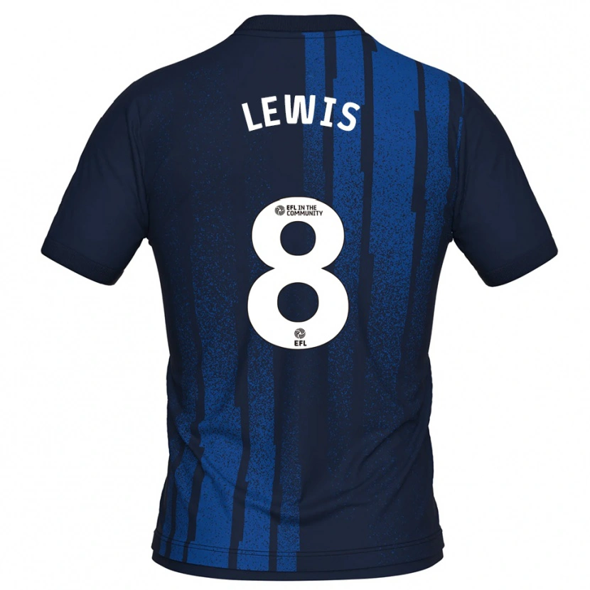 Danxen Herren Aaron Lewis #8 Marine Weiß Auswärtstrikot Trikot 2025/26 T-Shirt Österreich