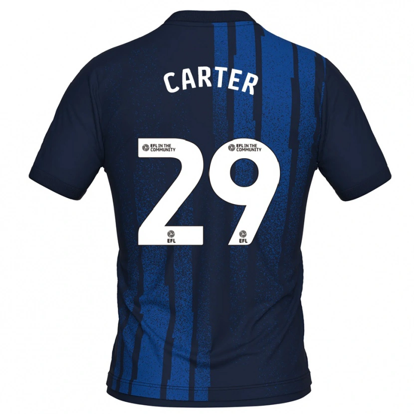 Danxen Herren Charlie Carter #29 Marine Weiß Auswärtstrikot Trikot 2025/26 T-Shirt Österreich