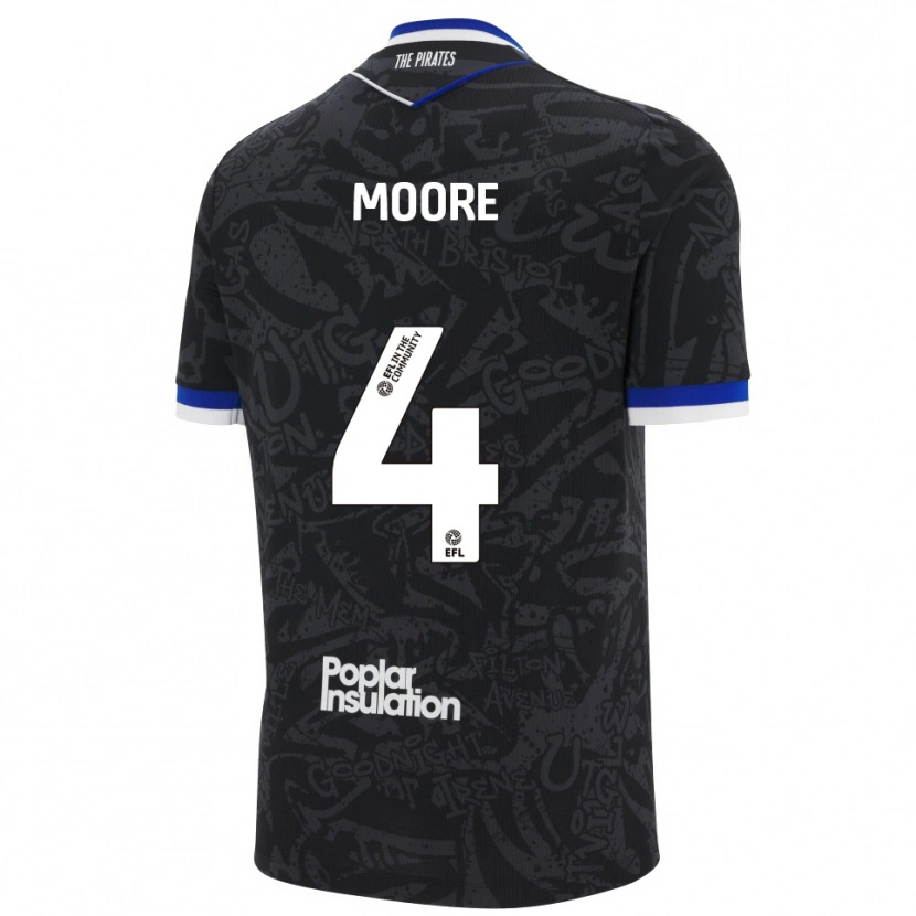 Danxen Herren Taylor Moore #4 Schwarz Weiß Auswärtstrikot Trikot 2025/26 T-Shirt Österreich