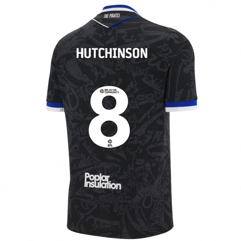 Danxen Herren Isaac Hutchinson #8 Schwarz Weiß Auswärtstrikot Trikot 2025/26 T-Shirt Österreich