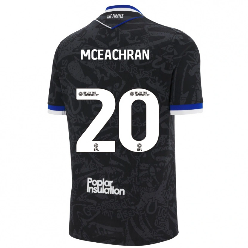 Danxen Herren Josh Mceachran #20 Schwarz Weiß Auswärtstrikot Trikot 2025/26 T-Shirt Österreich