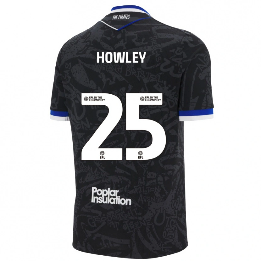 Danxen Herren Ryan Howley #25 Schwarz Weiß Auswärtstrikot Trikot 2025/26 T-Shirt Österreich