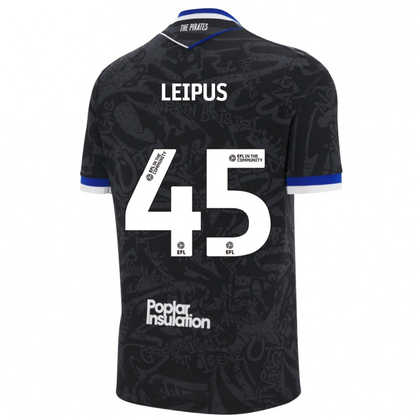 Danxen Herren Brooklyn Leipus #45 Schwarz Weiß Auswärtstrikot Trikot 2025/26 T-Shirt Österreich