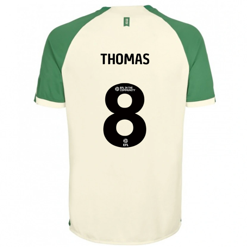 Danxen Herren George Thomas #8 Cremeweiß Grün Auswärtstrikot Trikot 2025/26 T-Shirt Österreich