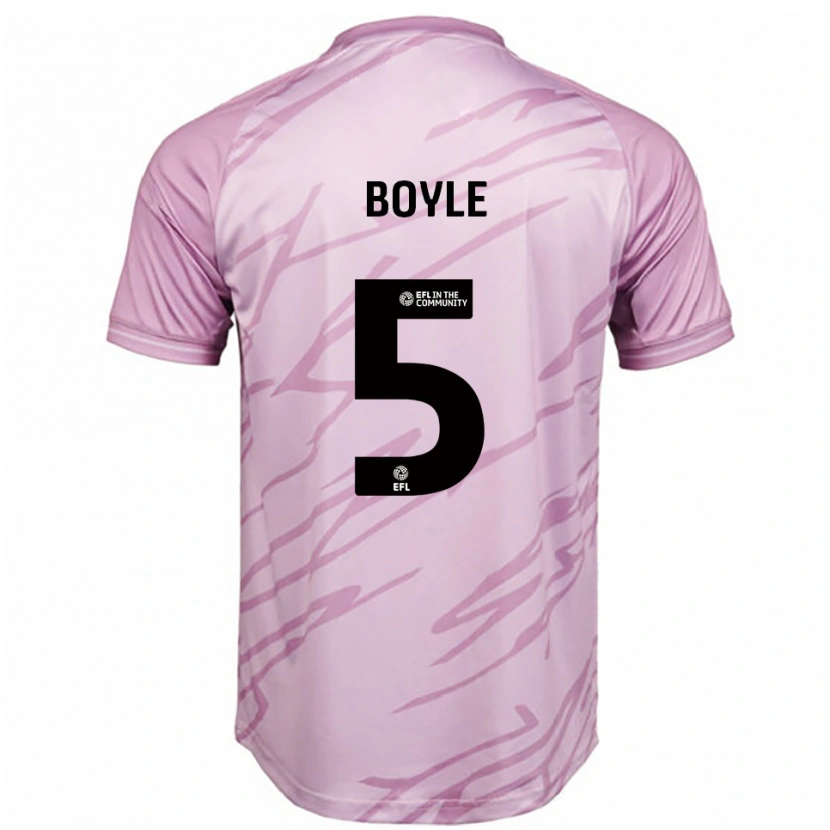 Danxen Herren Will Boyle #5 Pink Schwarz Auswärtstrikot Trikot 2025/26 T-Shirt Österreich