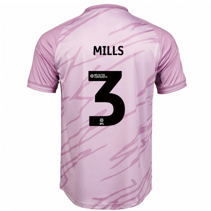 Danxen Herren Kiera Mills #3 Pink Schwarz Auswärtstrikot Trikot 2025/26 T-Shirt Österreich